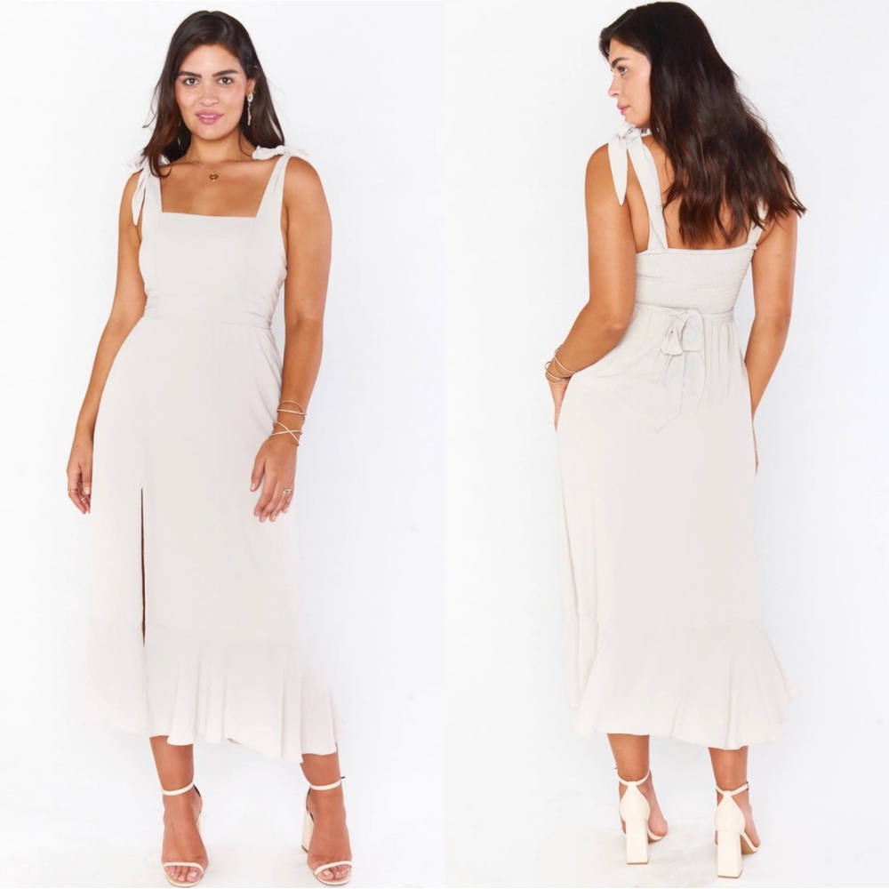 Show Me Your Mumu Claire Midi Dress Show Me The Ring Crisp Size XXL